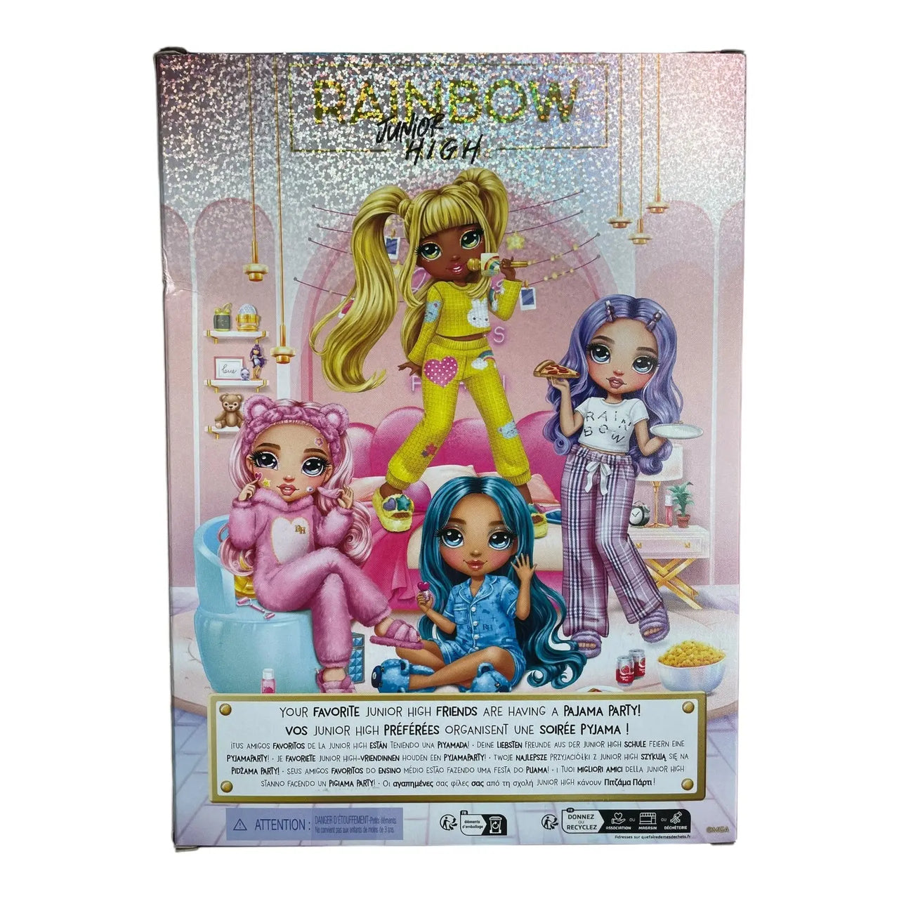 Rainbow High Junior High PJ Party Violet Doll Rainbow High