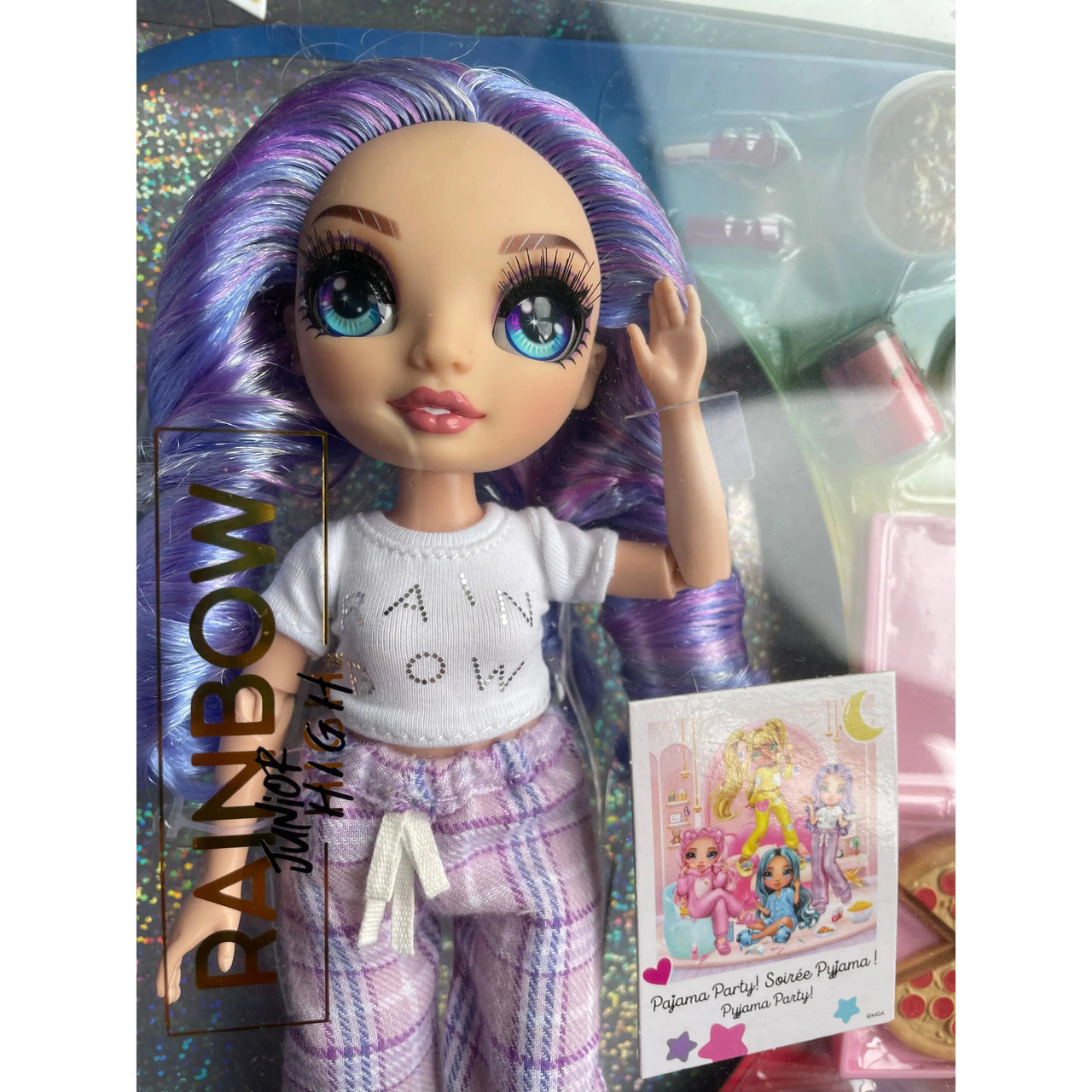 Rainbow High Junior High PJ Party Violet Doll Rainbow High