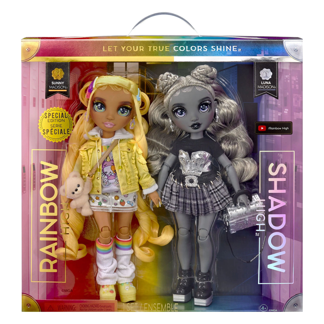 Rainbow High Shadow High Special Edition Madison Twins 2 Pack Dolls Sunny & Luna Rainbow High