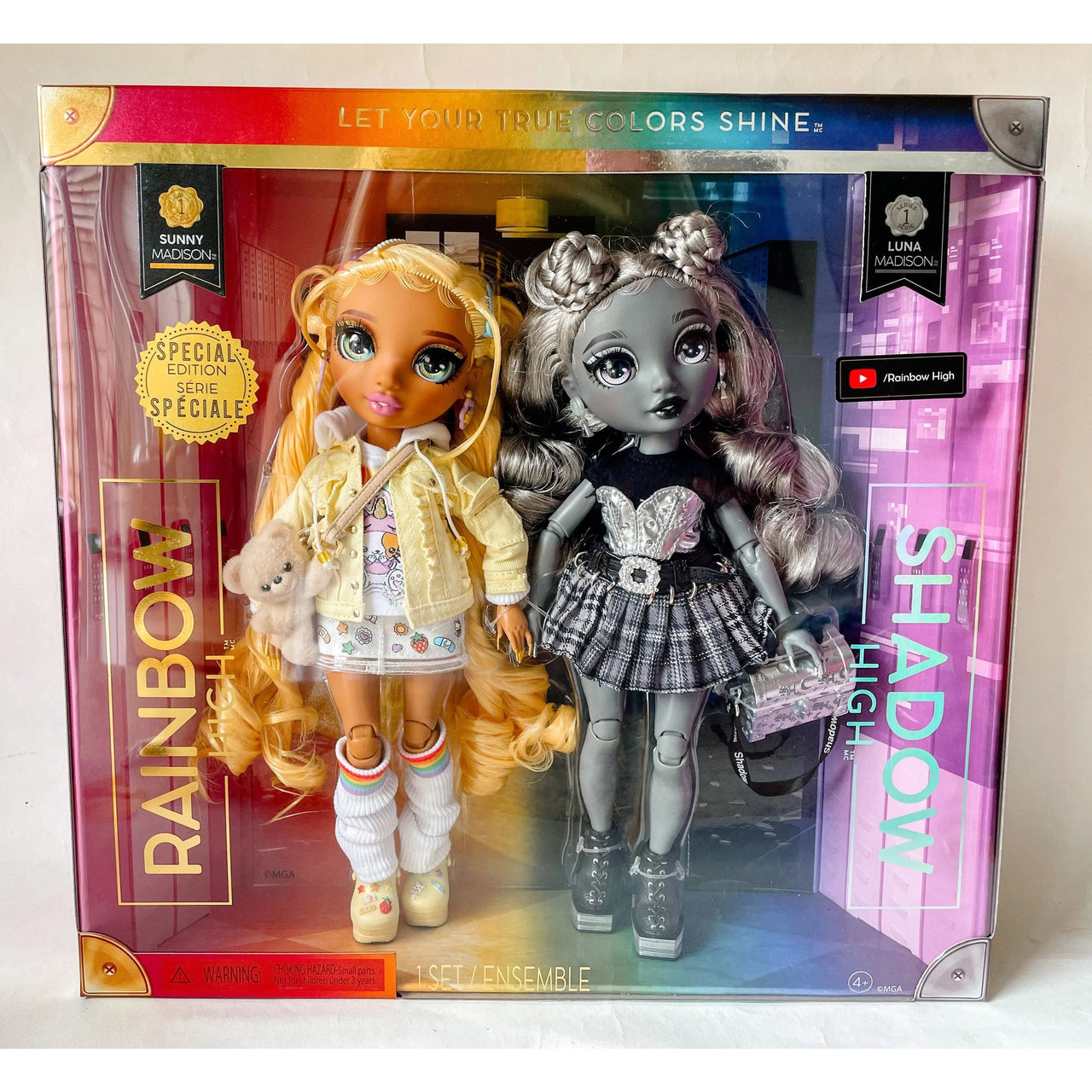 Rainbow High Shadow High Special Edition Madison Twins 2 Pack Dolls Sunny & Luna Rainbow High