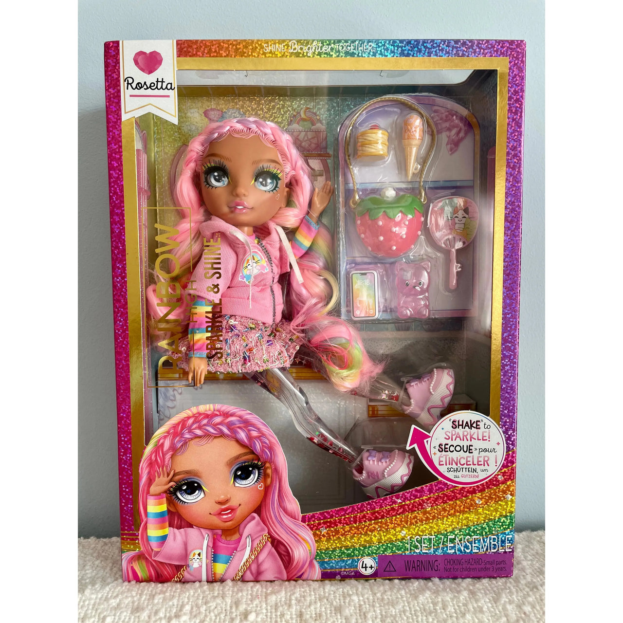 Rainbow High Sparkle & Shine - Rosetta (Pink) Doll Rainbow High