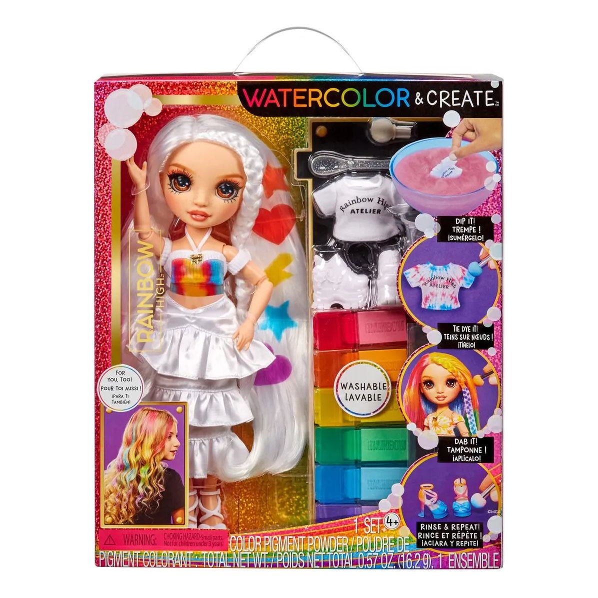 Rainbow High Watercolour & Create - Brown Eyes Doll Rainbow High