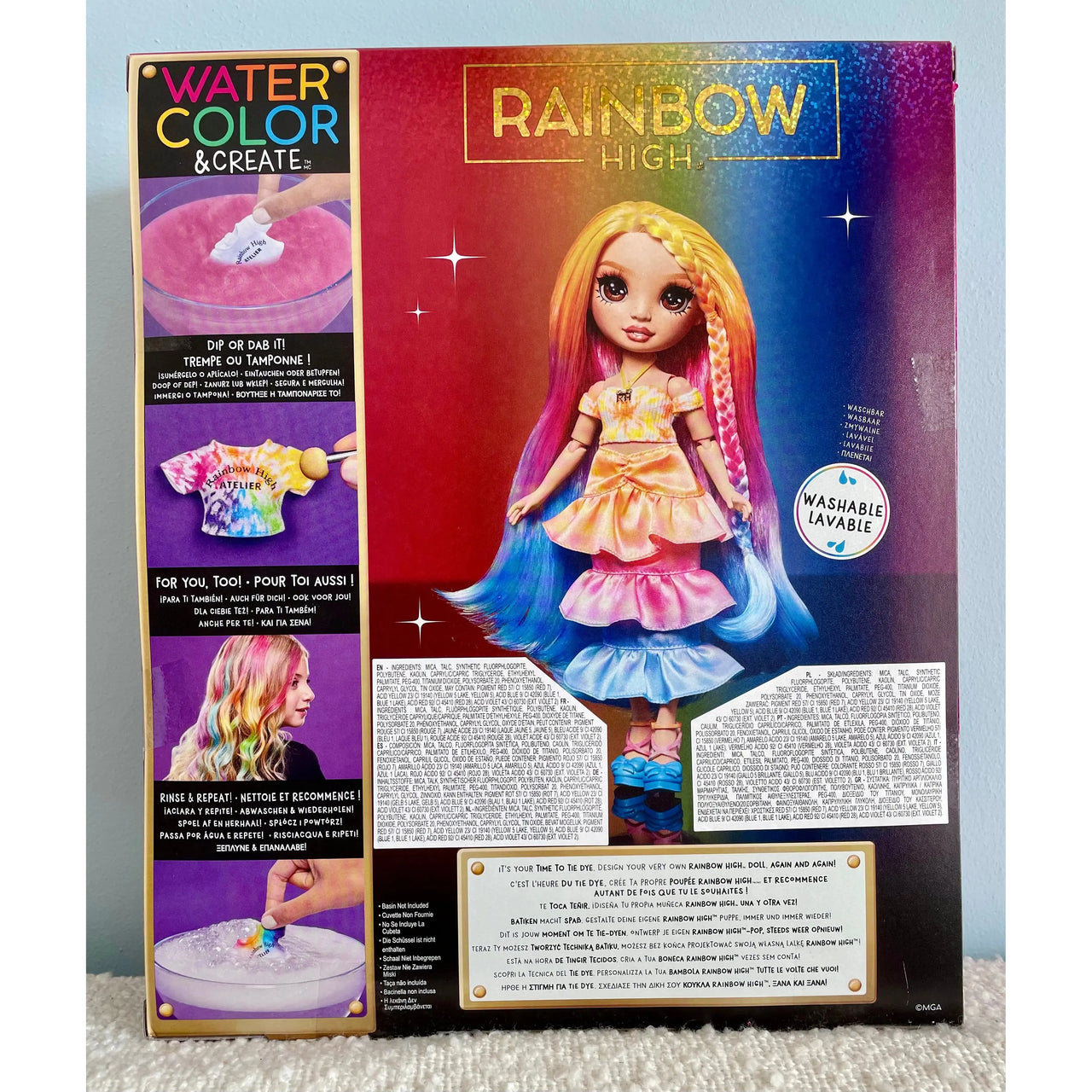 Rainbow High Watercolour & Create - Brown Eyes Doll Rainbow High