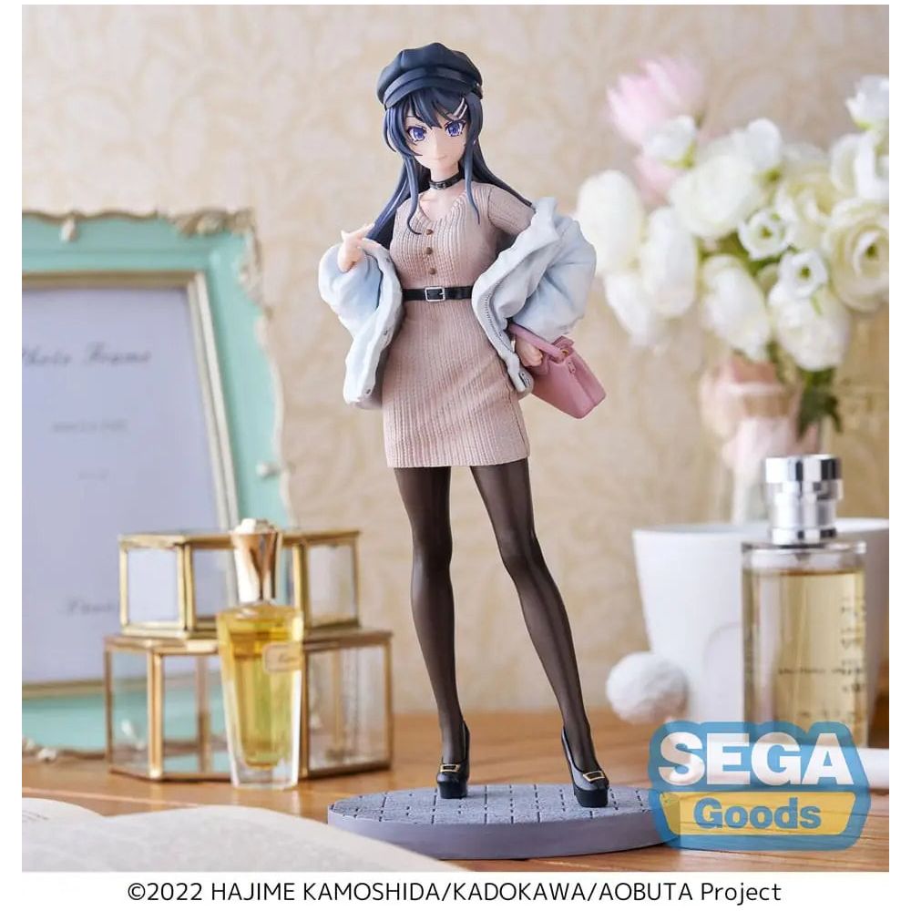 Rascal Does Not Dream of a Bunny Girl Senpai Luminasta PVC Statue Mai Sakurajima Casual Clothes Ver. 21 cm Sega Goods