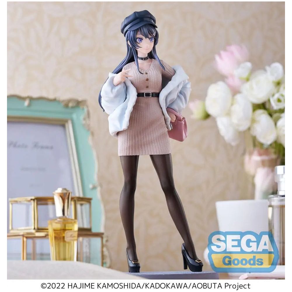 Rascal Does Not Dream of a Bunny Girl Senpai Luminasta PVC Statue Mai Sakurajima Casual Clothes Ver. 21 cm Sega Goods