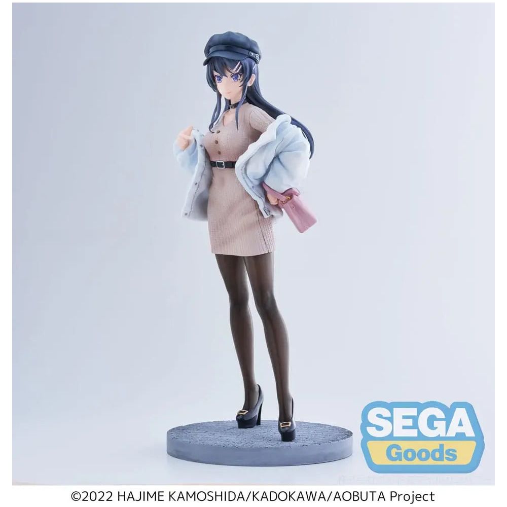 Rascal Does Not Dream of a Bunny Girl Senpai Luminasta PVC Statue Mai Sakurajima Casual Clothes Ver. 21 cm Sega Goods