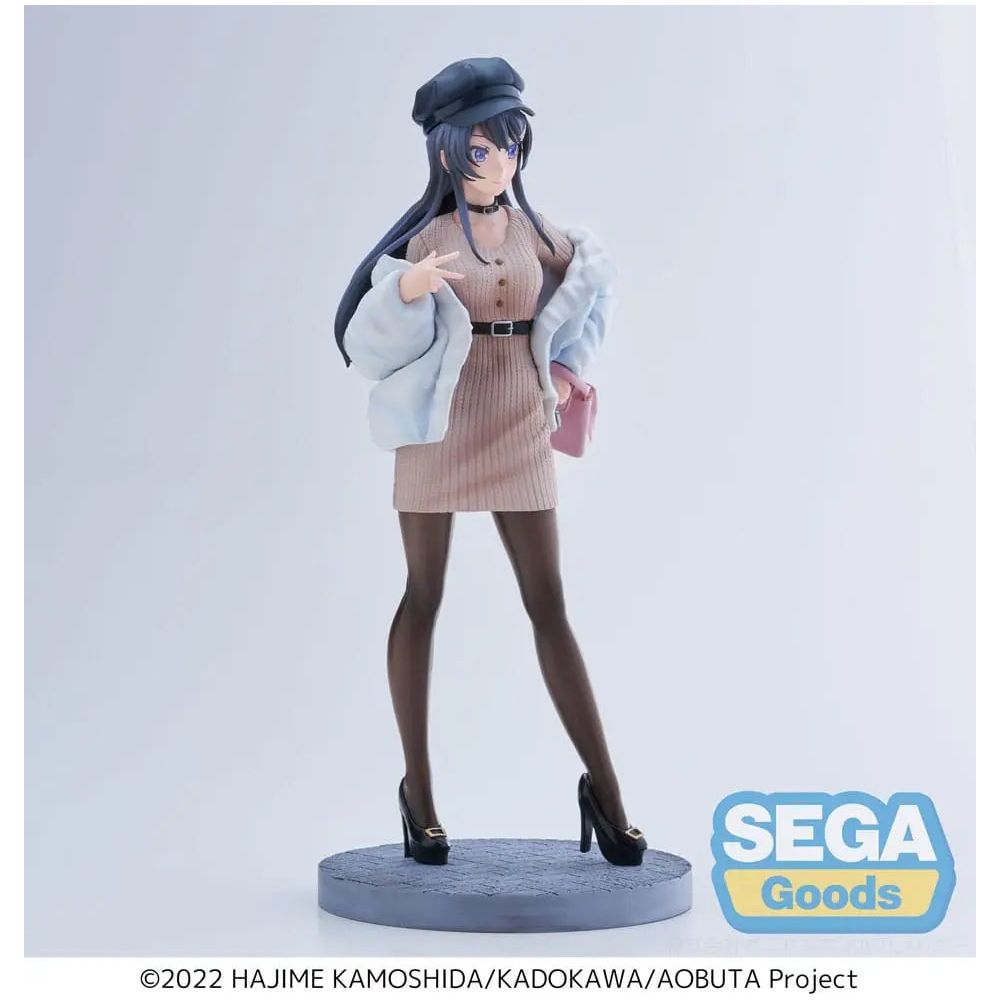 Rascal Does Not Dream of a Bunny Girl Senpai Luminasta PVC Statue Mai Sakurajima Casual Clothes Ver. 21 cm Sega Goods