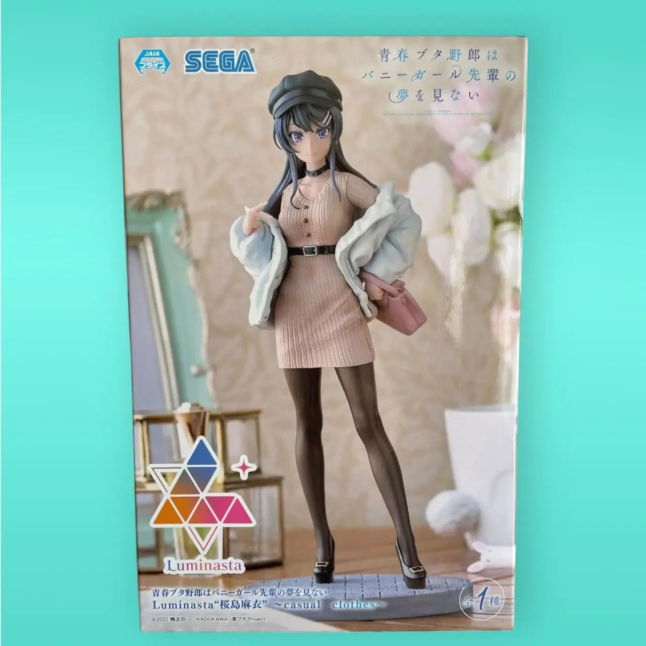 Rascal Does Not Dream of a Bunny Girl Senpai Luminasta PVC Statue Mai Sakurajima Casual Clothes Ver. 21 cm Sega Goods