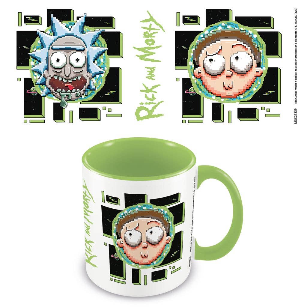 Rick And Morty (Pixel Breakout) Green Mug