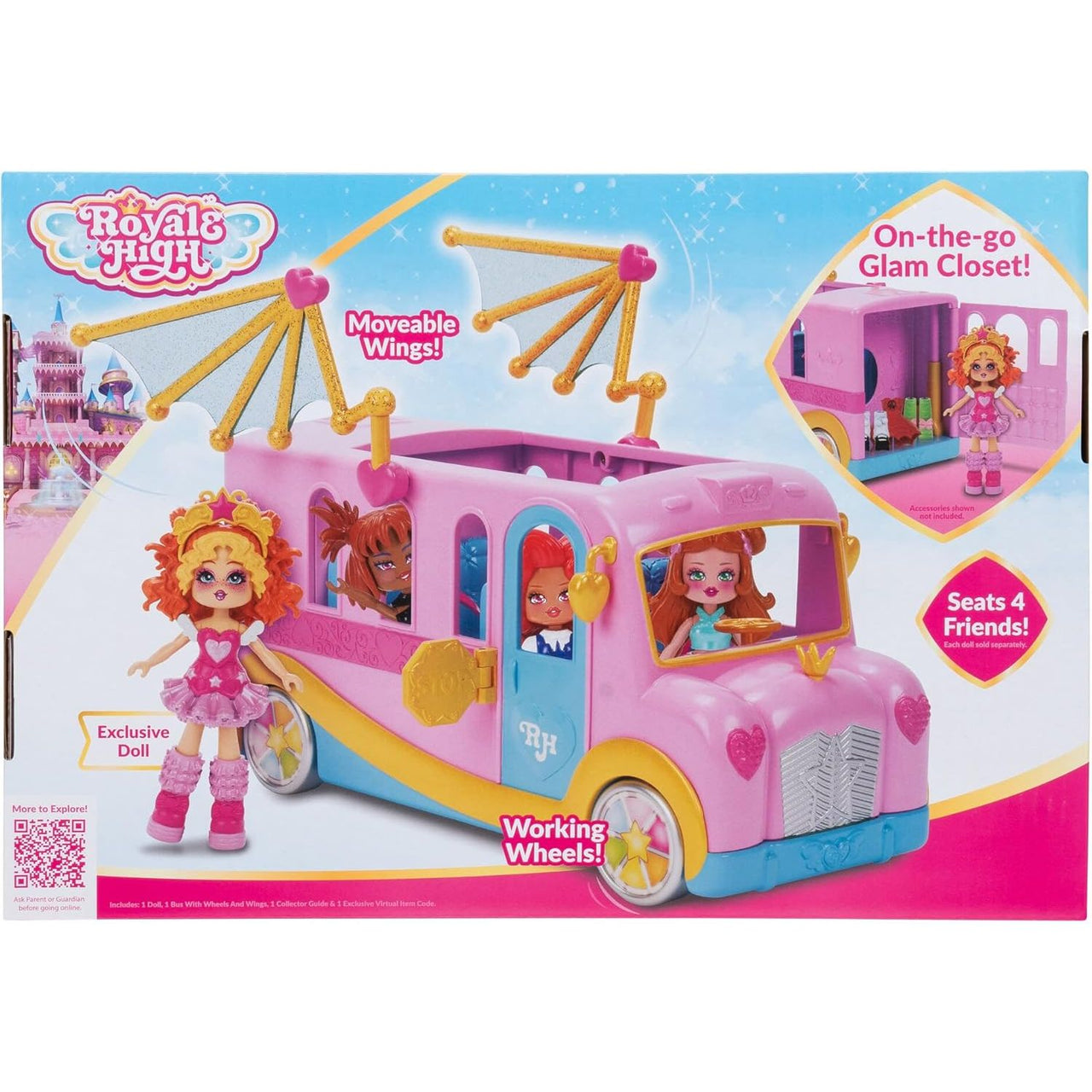 Roblox Royale High Bus & Glam Closet Playset Jazwares