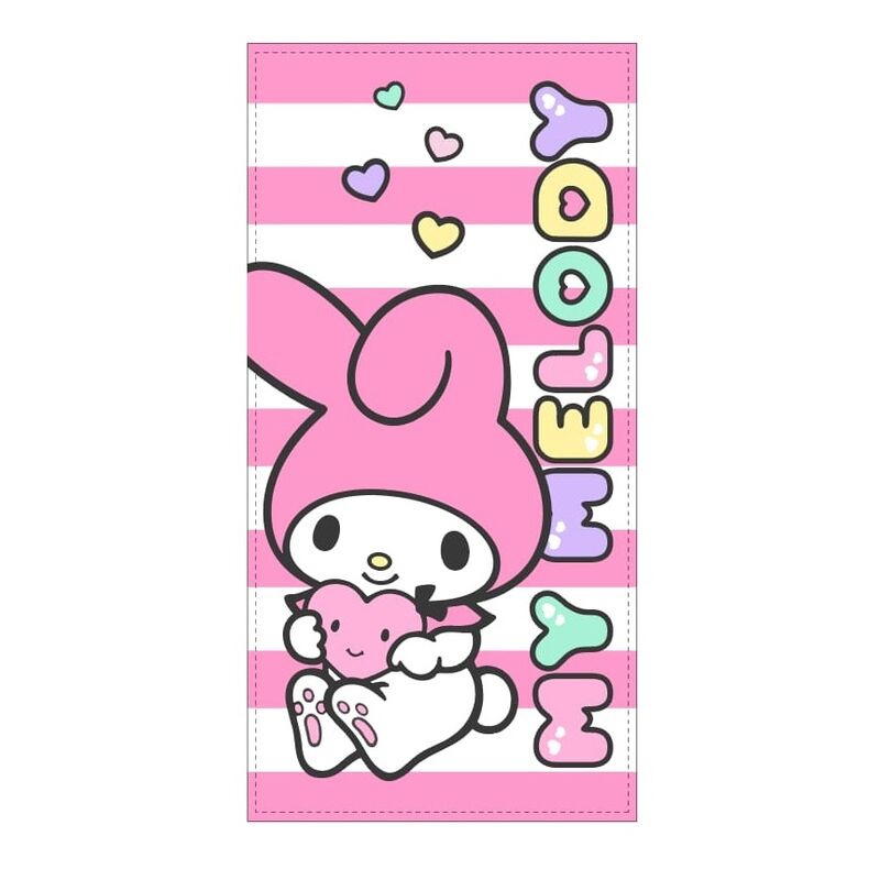 Sanrio My Melody Striped Beach Towel