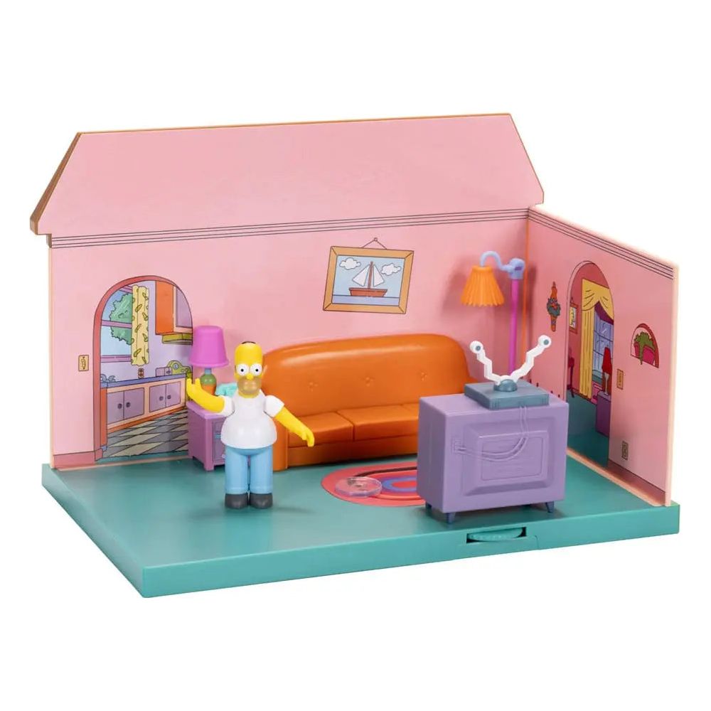 Simpsons Mini Figure Playset Living Room with Homer Mini Figure Jakks Pacific
