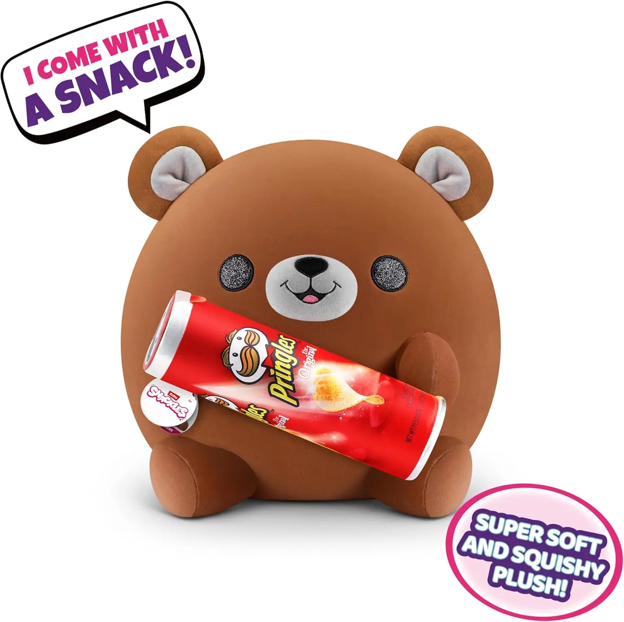 Snackles Series 1 Wave 2 Super Sized 35cm Bear with Pringles Plush Zuru