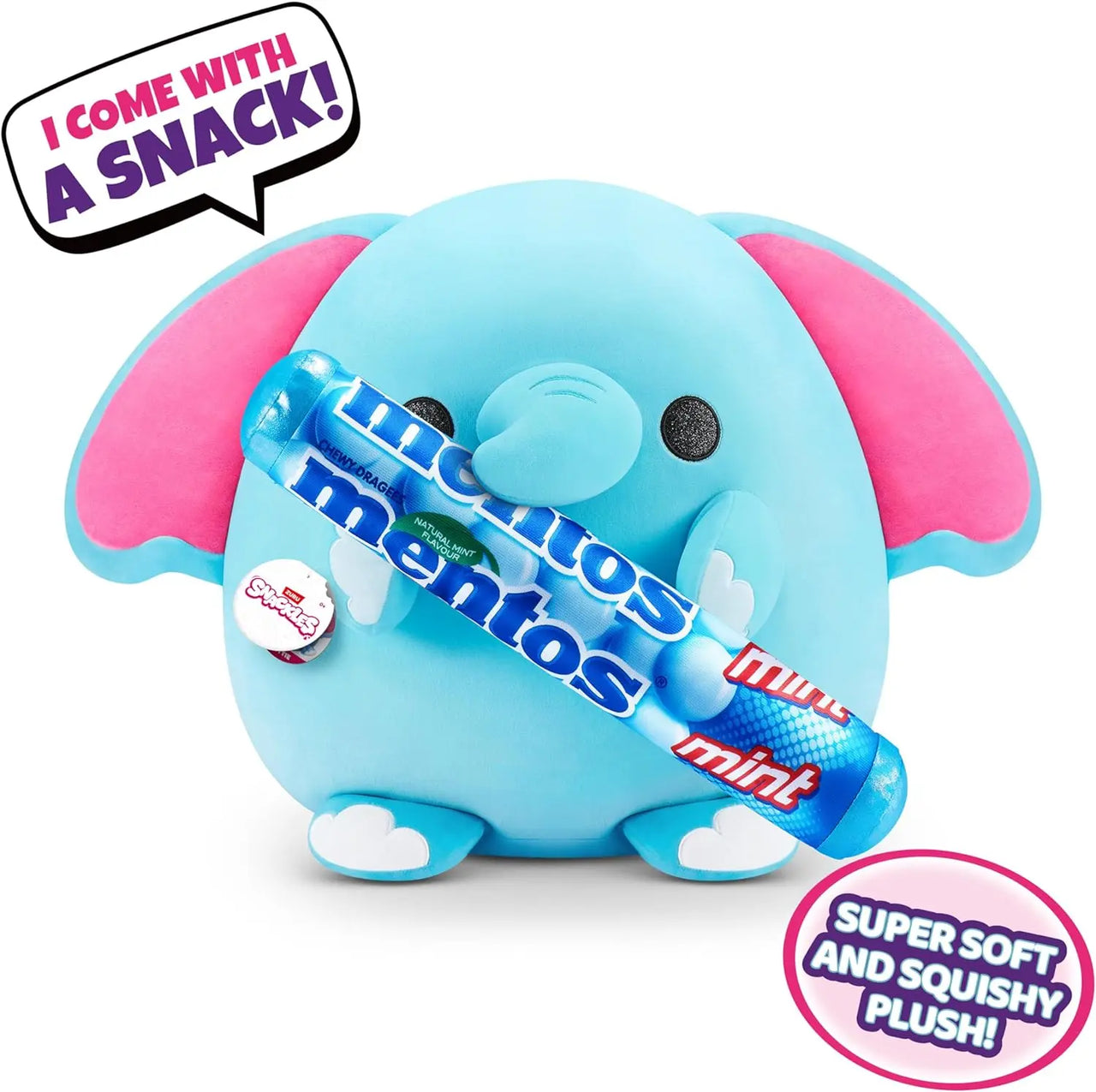 Snackles Series 1 Wave 2 Super Sized 35cm Elephant with Mentos Plush Zuru