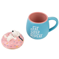 Thumbnail for Snoopy Eat Sleep Repeat 3D Mug with Lid 500ml