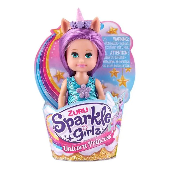 Sparkle Girlz 4.7" Unicorn Princess Cupcake Assortment Zuru