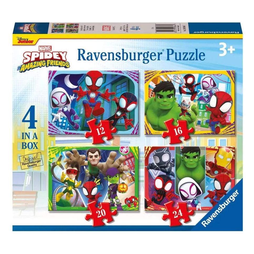 Spidey and His Amazing Friends 4 in a Box Puzzle Ravensburger