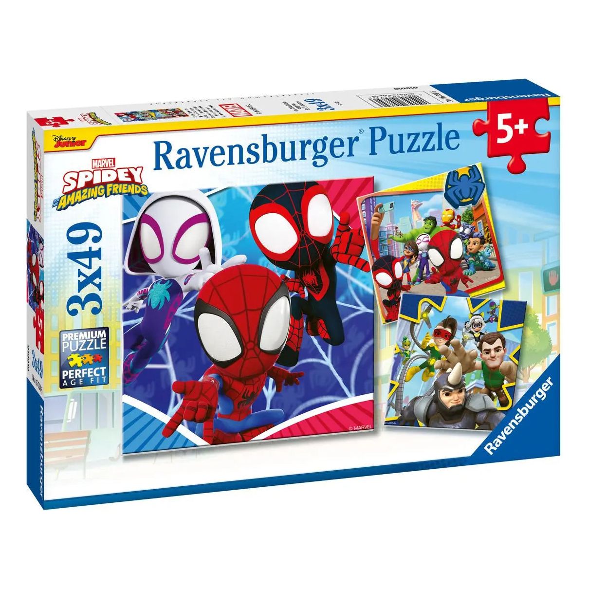 Spidey and His Amazing Friends 49 Piece Jigsaw Puzzle 3 Pack Ravensburger