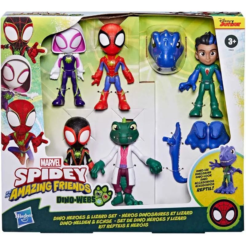Spidey and his Amazing Friends Dino Heroes & Lizard Set Marvel