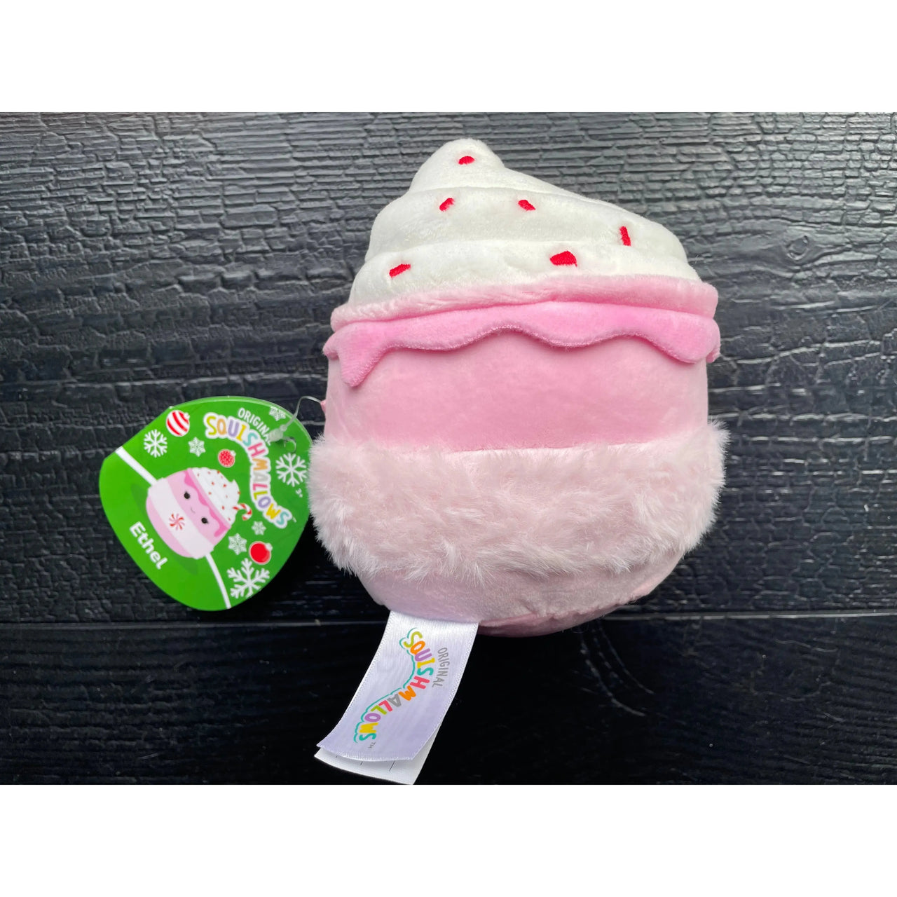 Squishmallow Christmas Plush Toy 5" Ethel Peppermint Latte Squishmallows