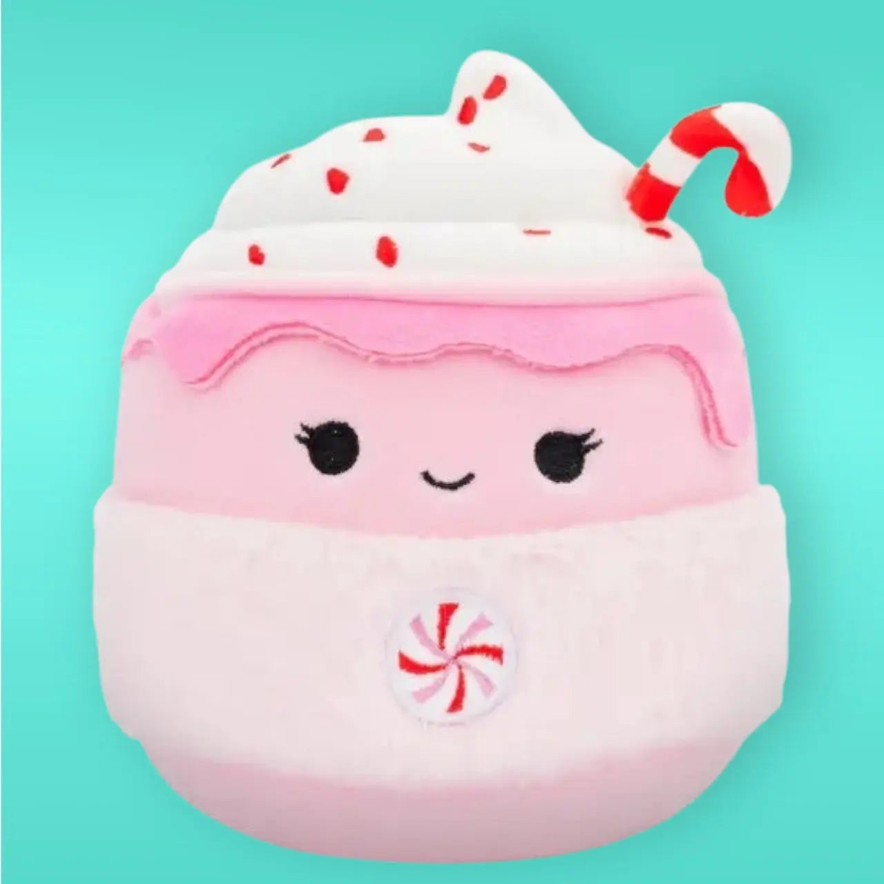 Squishmallow Christmas Plush Toy 5" Ethel Peppermint Latte Squishmallows