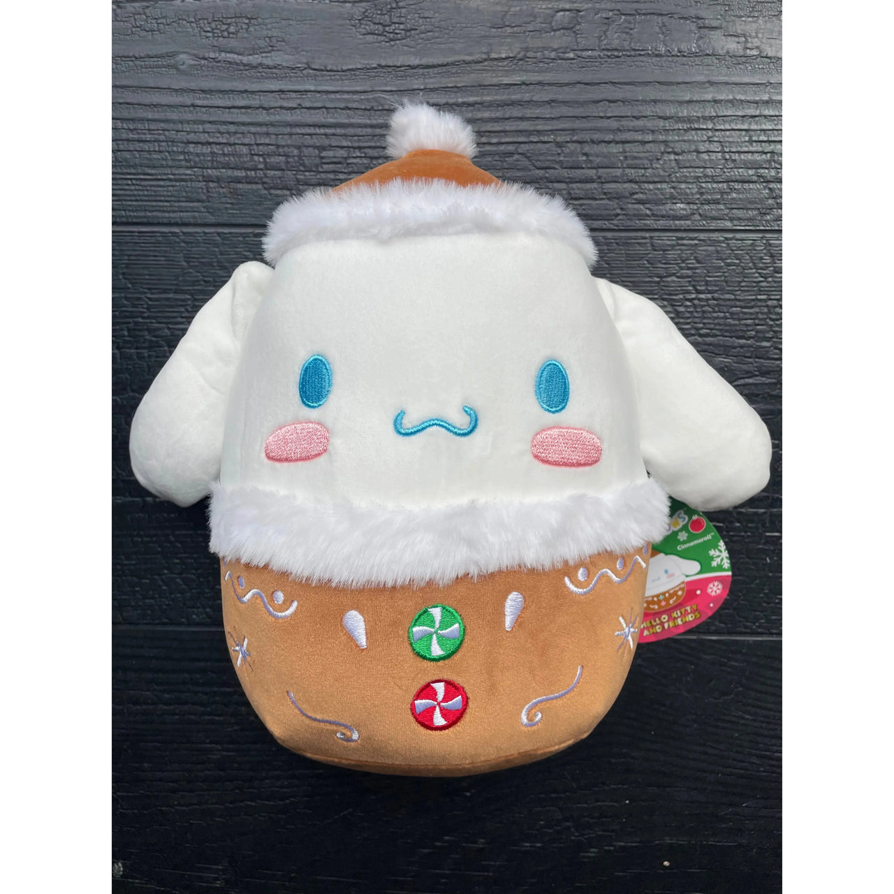 Squishmallow Christmas Sanrio 8" Cinnamoroll Gingerbread Plush Toy Squishmallows