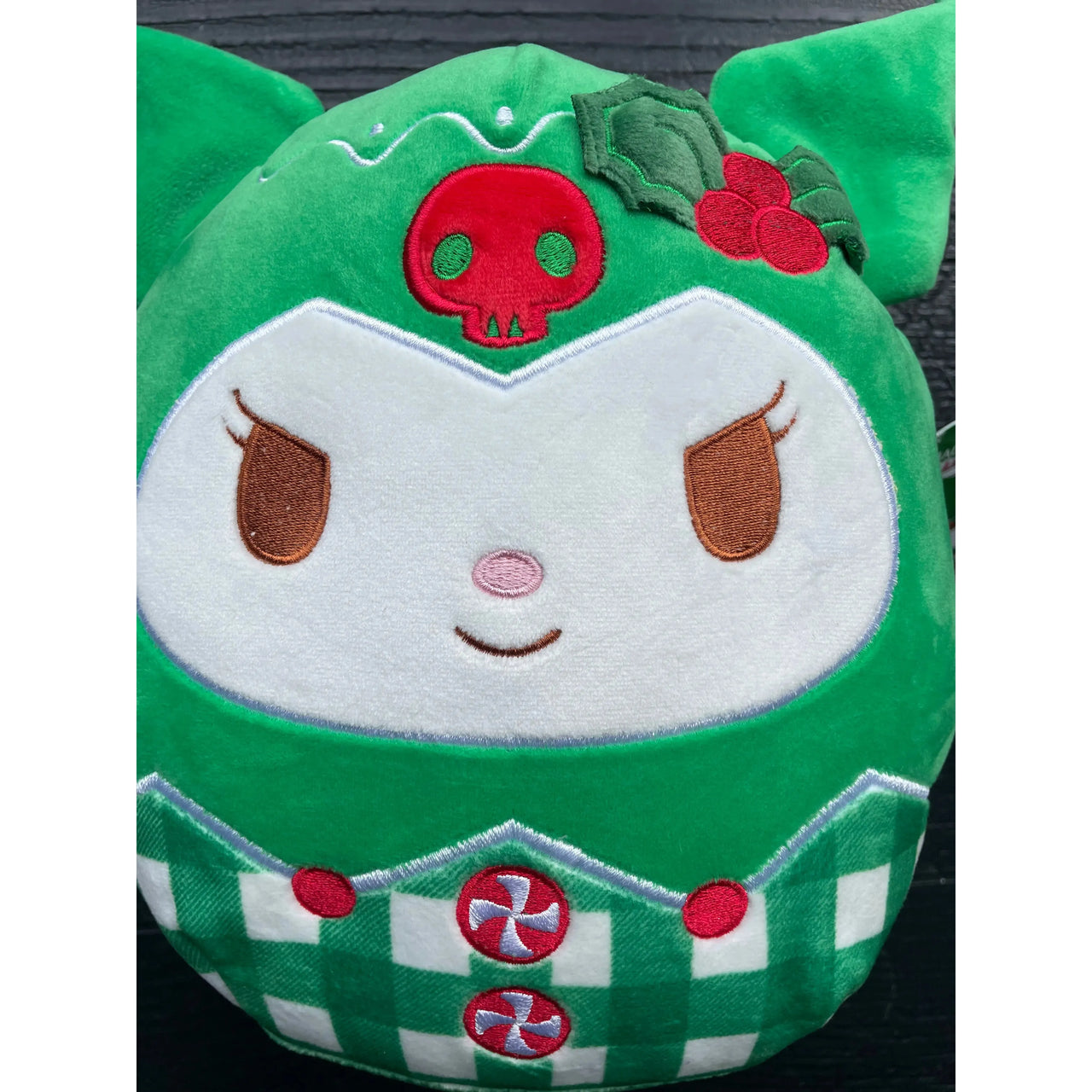 Squishmallow Christmas Sanrio Plush 8" Kuromi Plaid Squishmallows