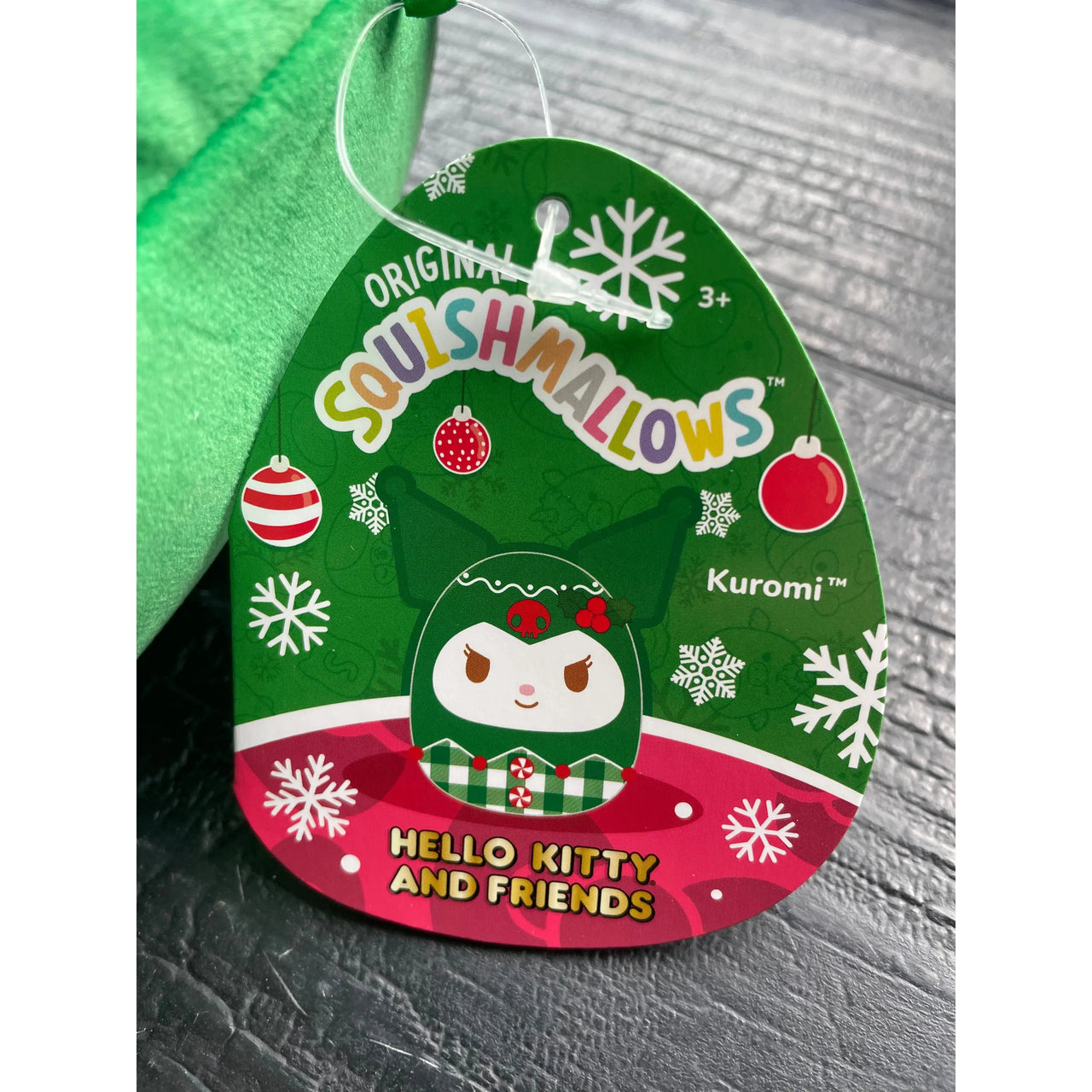 Squishmallow Christmas Sanrio Plush 8" Kuromi Plaid Squishmallows