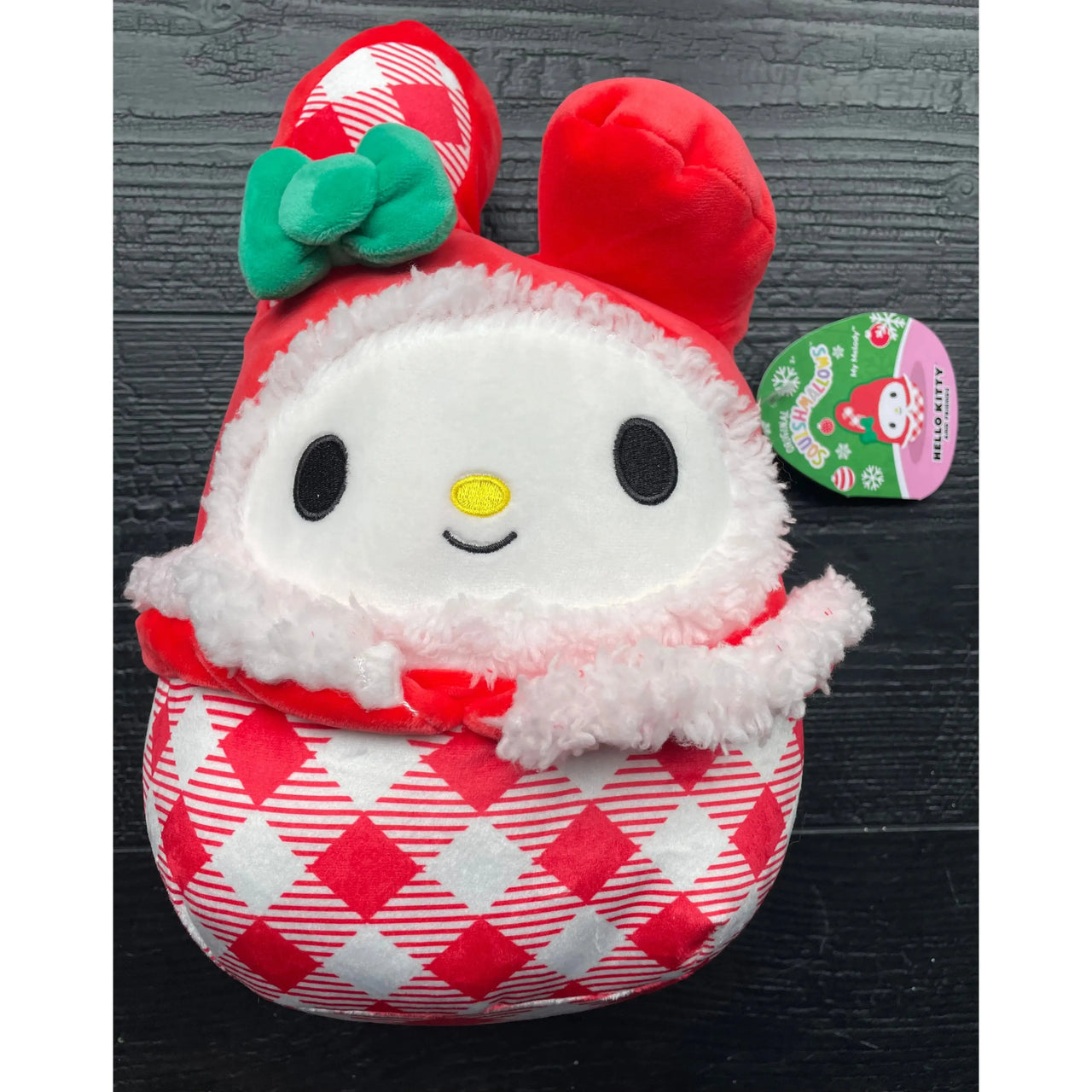 Squishmallow Christmas Sanrio Plush 8" My Melody Plaid Squishmallows