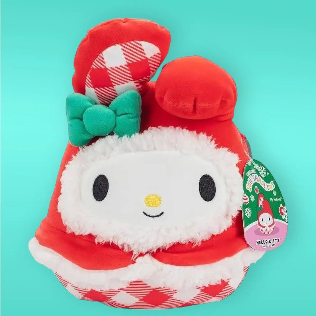 Squishmallow Christmas Sanrio Plush 8" My Melody Plaid Squishmallows