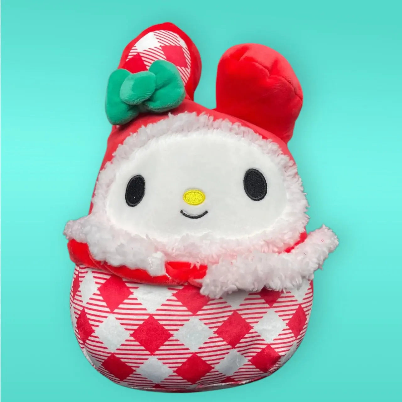 Squishmallow Christmas Sanrio Plush 8" My Melody Plaid Squishmallows