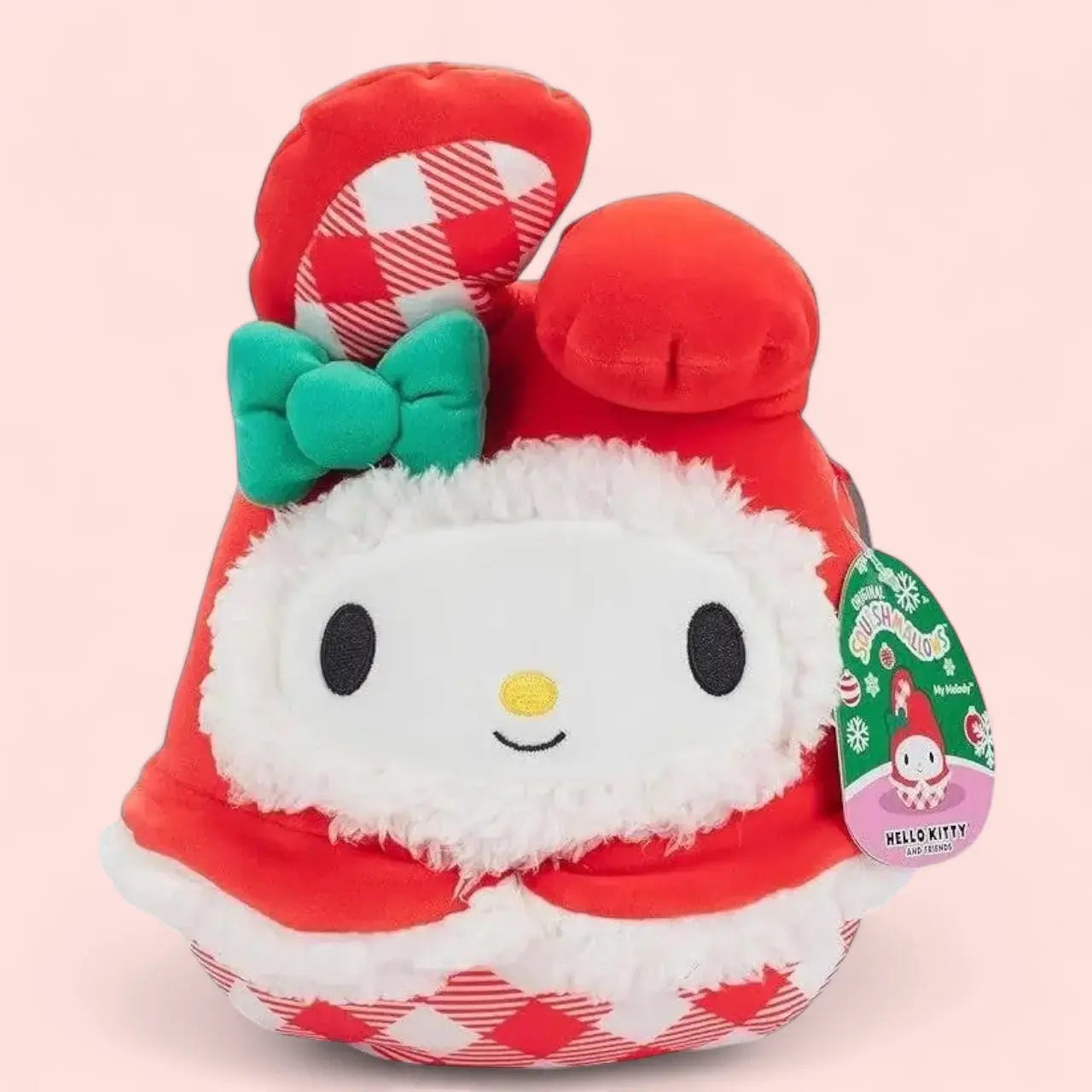 Squishmallow Christmas Sanrio Plush 8" My Melody Plaid Squishmallows