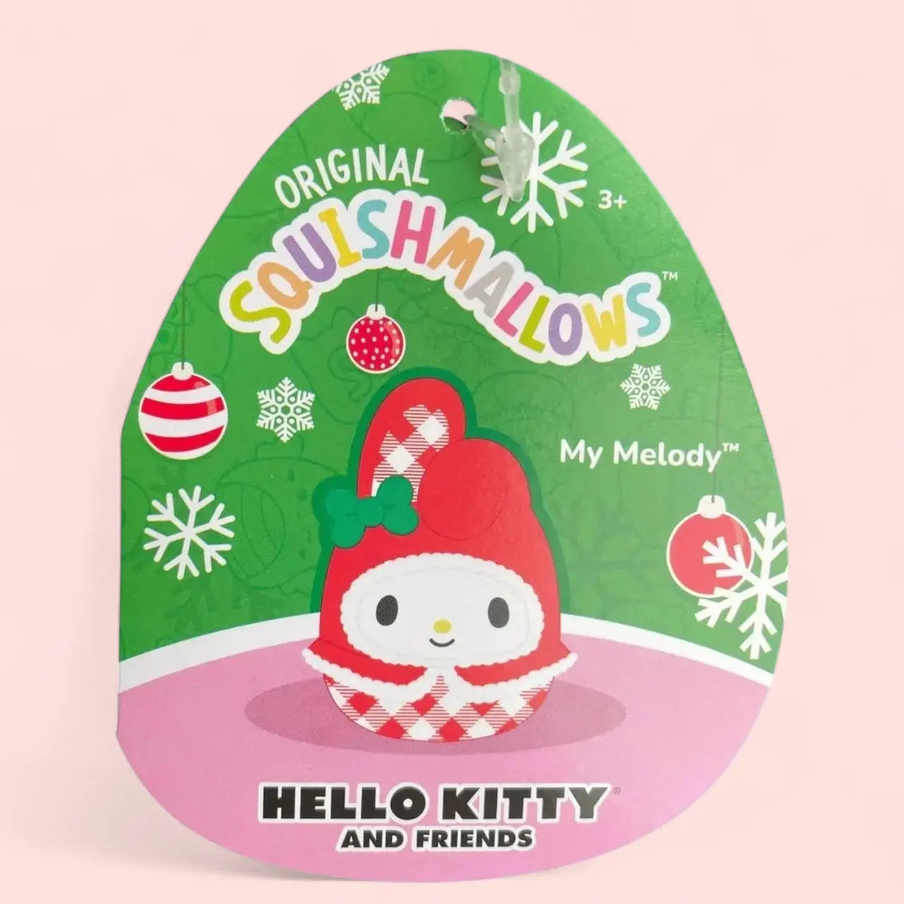 Squishmallow Christmas Sanrio Plush 8" My Melody Plaid Squishmallows