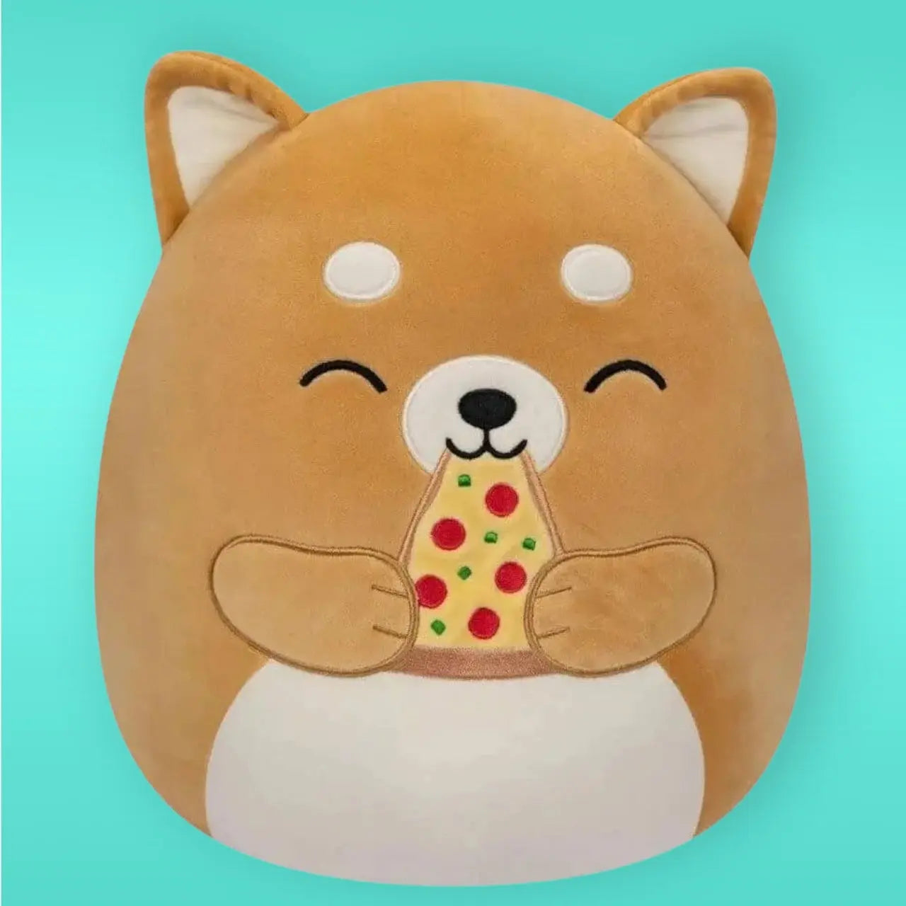 Squishmallow Plush Toy 5" Angie Shiba Inu with Pizza Squishmallows