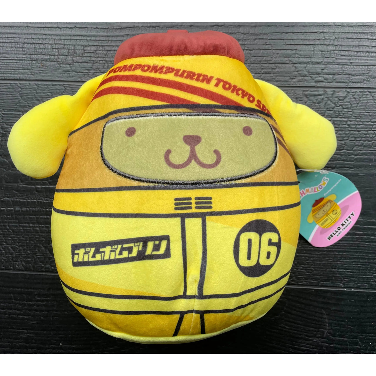 Squishmallow Sanrio Plush Toy 8" Pompompurin Tokyo Racer Squishmallows