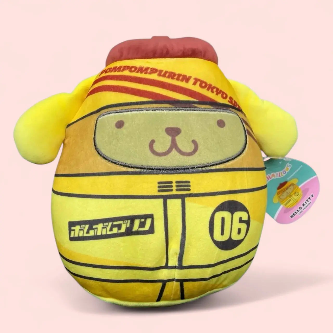 Squishmallow Sanrio Plush Toy 8" Pompompurin Tokyo Racer Squishmallows