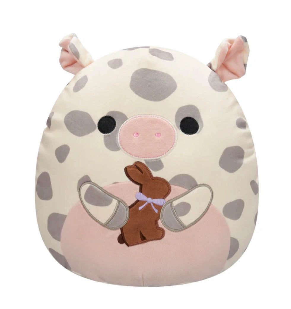 Squishmallow Easter Plush Toy 8" Rosie Pig with Chocolate Bunny