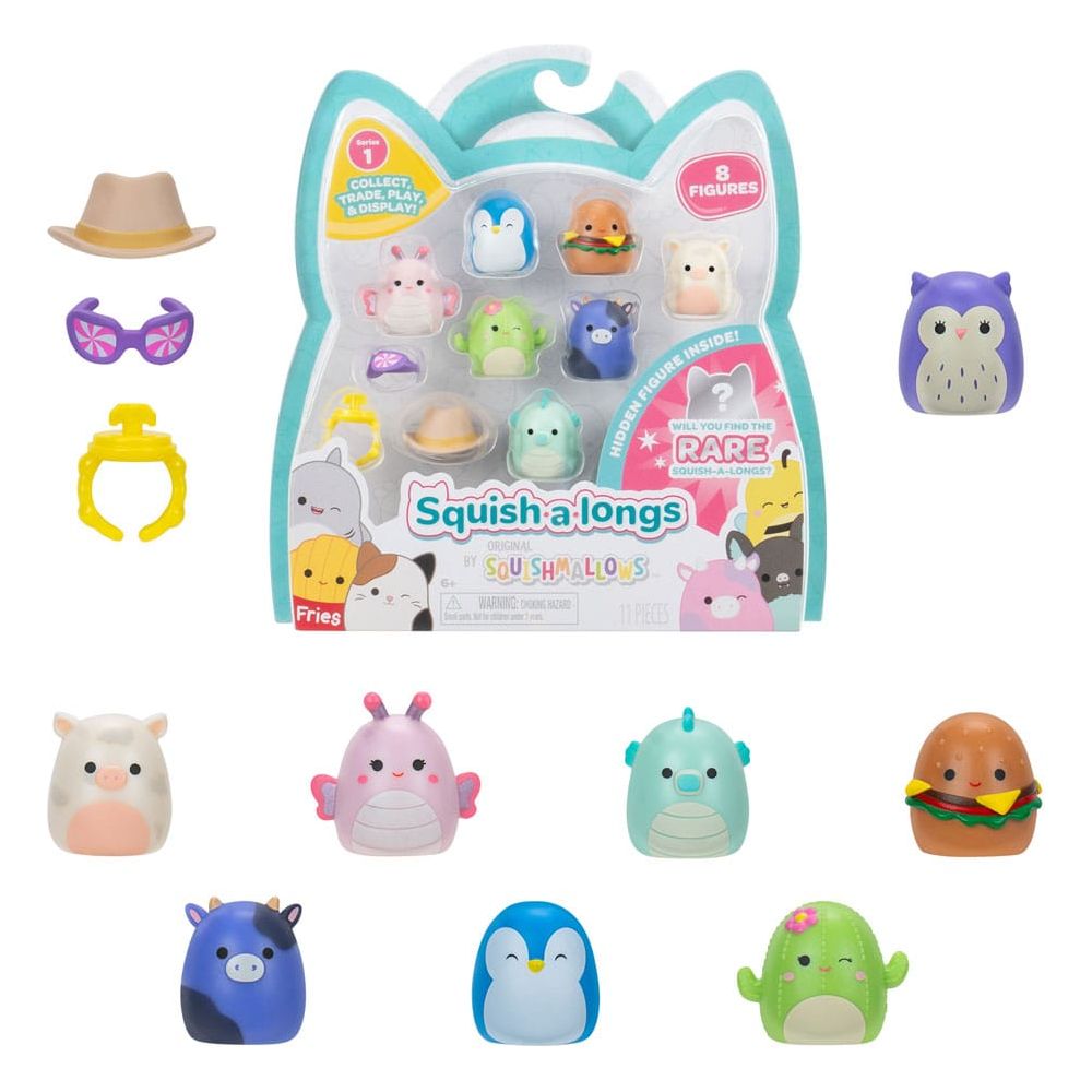 Squishmallow Squish a longs Mini Figures 8-Pack Style 1 3 cm Squishmallows