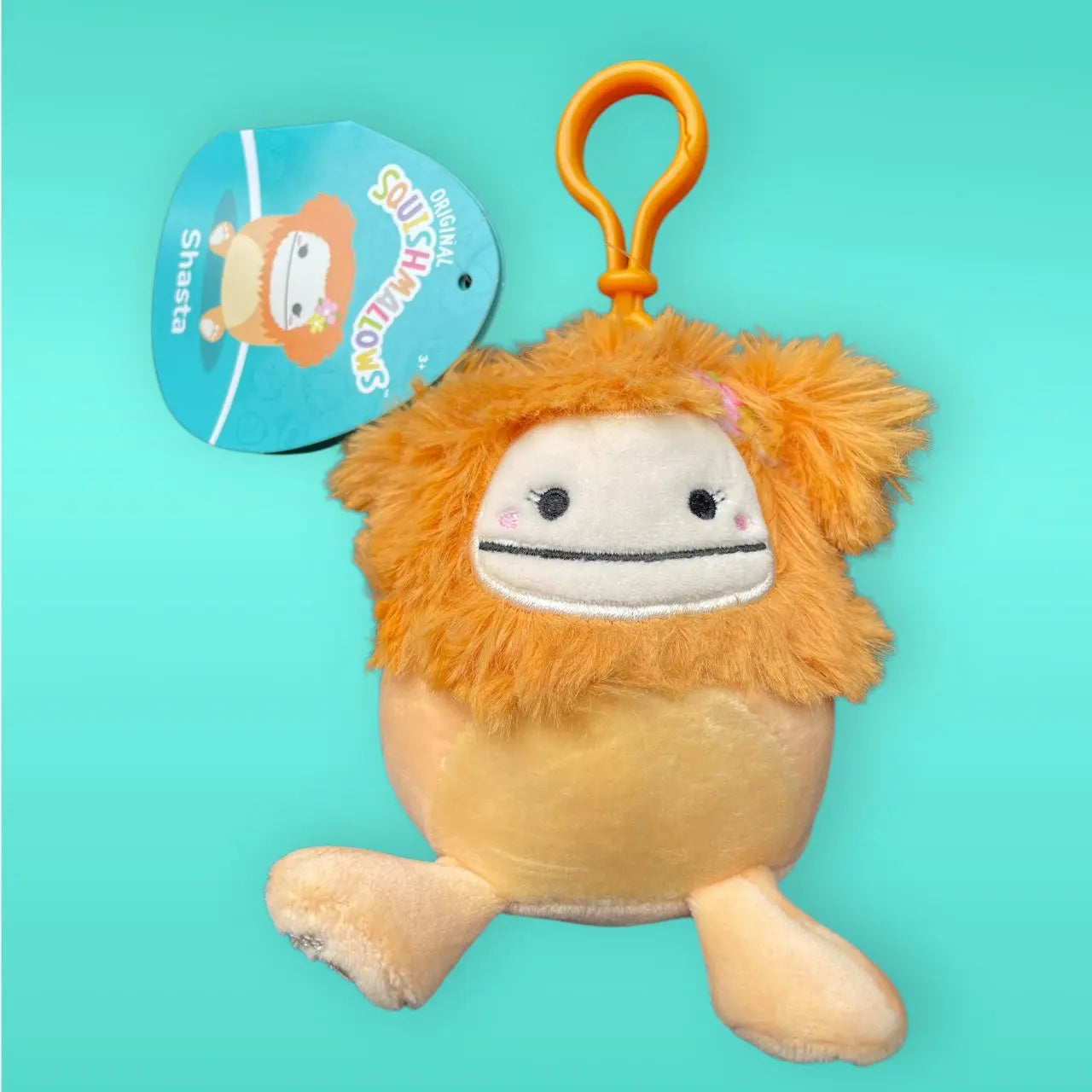 Squishmallows 3.5" Mini Clip-On Plush Shasta The Bigfoot Squishmallows