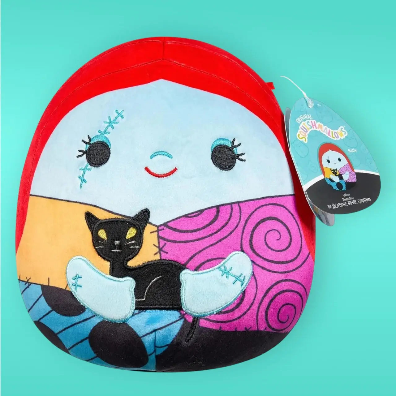 Squishmallows 8" Disney Nightmare Before Christmas Sally with Black Cat Squishmallows