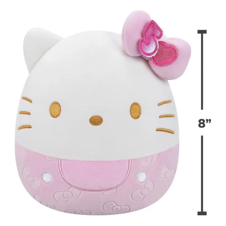 Squishmallows 8" Hello Kitty 50th Anniversary Pink Hello Kitty Squishmallows