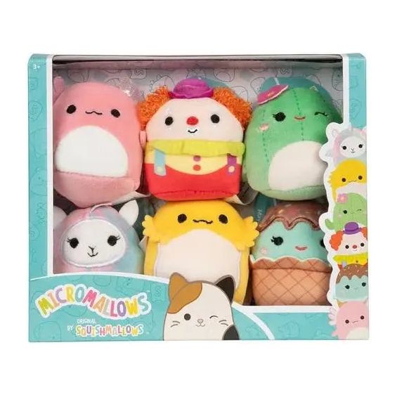 Squishmallows Micromallows 2.5" Plush 6 Pack - Lucy-May Bimbi Maritza Rodry Maya Archie Squishmallows