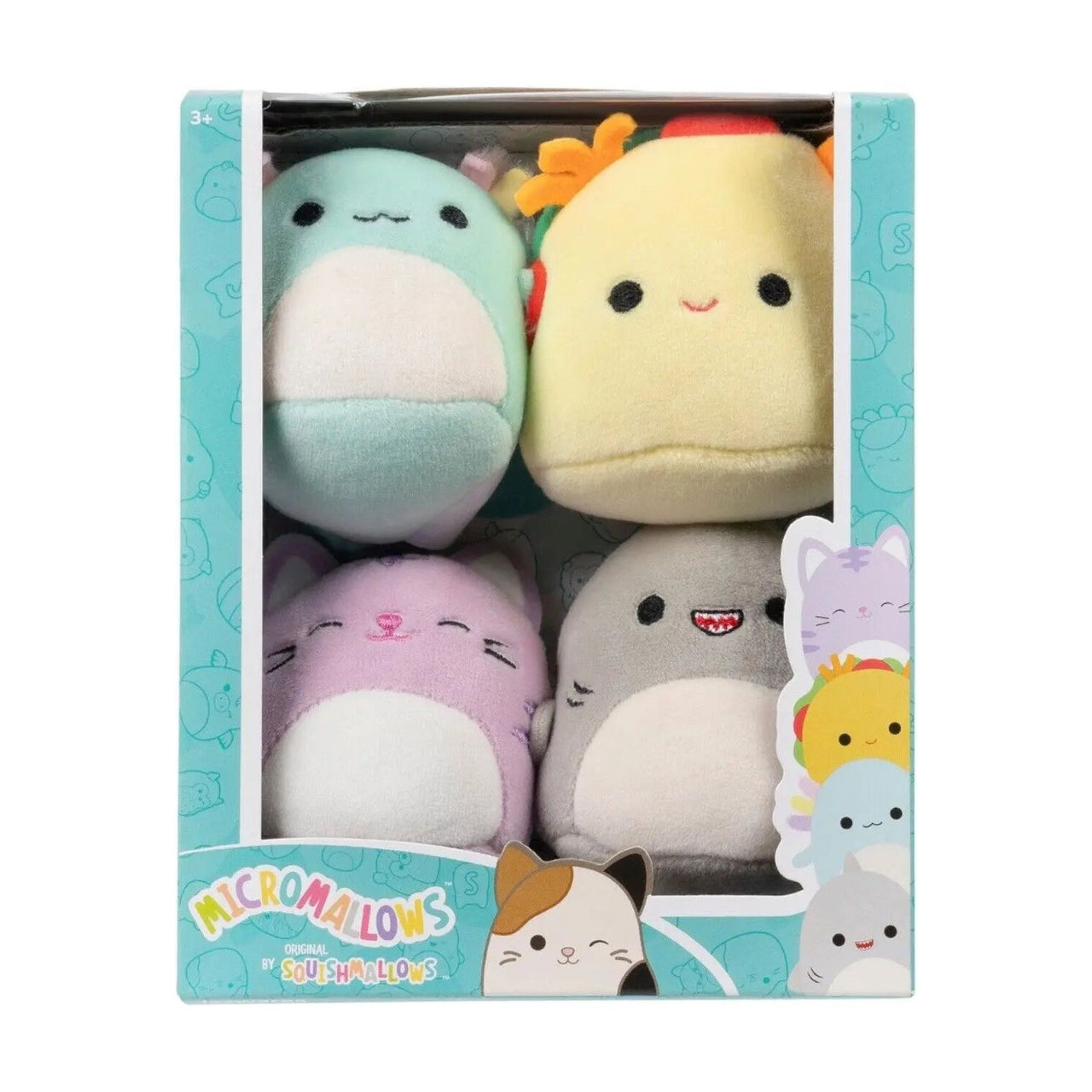 Squishmallows Micromallows Plush Figure 4-Pack A 5 cm - Gordon - Tex - Tabitha - Irina Squishmallows