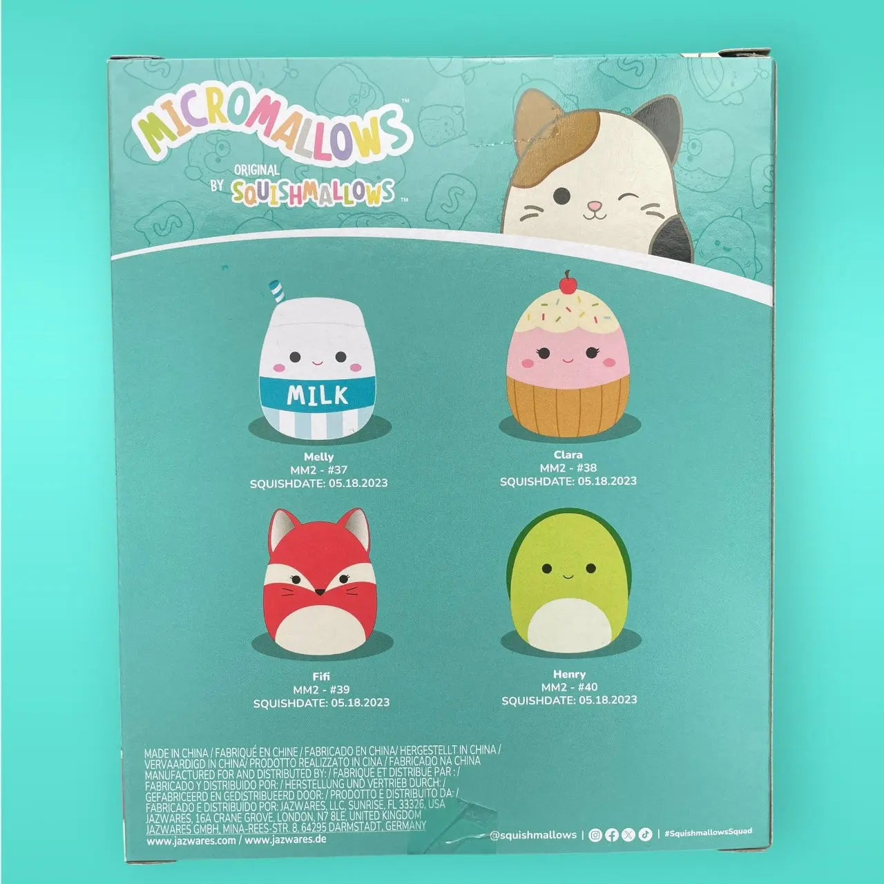 Squishmallows Micromallows Plush Figure 4-Pack D 5 cm - Fifi - Henry - Melly - Clara Squishmallows