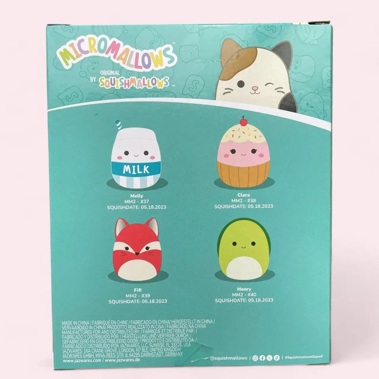 Squishmallows Micromallows Plush Figure 4-Pack D 5 cm - Fifi - Henry - Melly - Clara Squishmallows