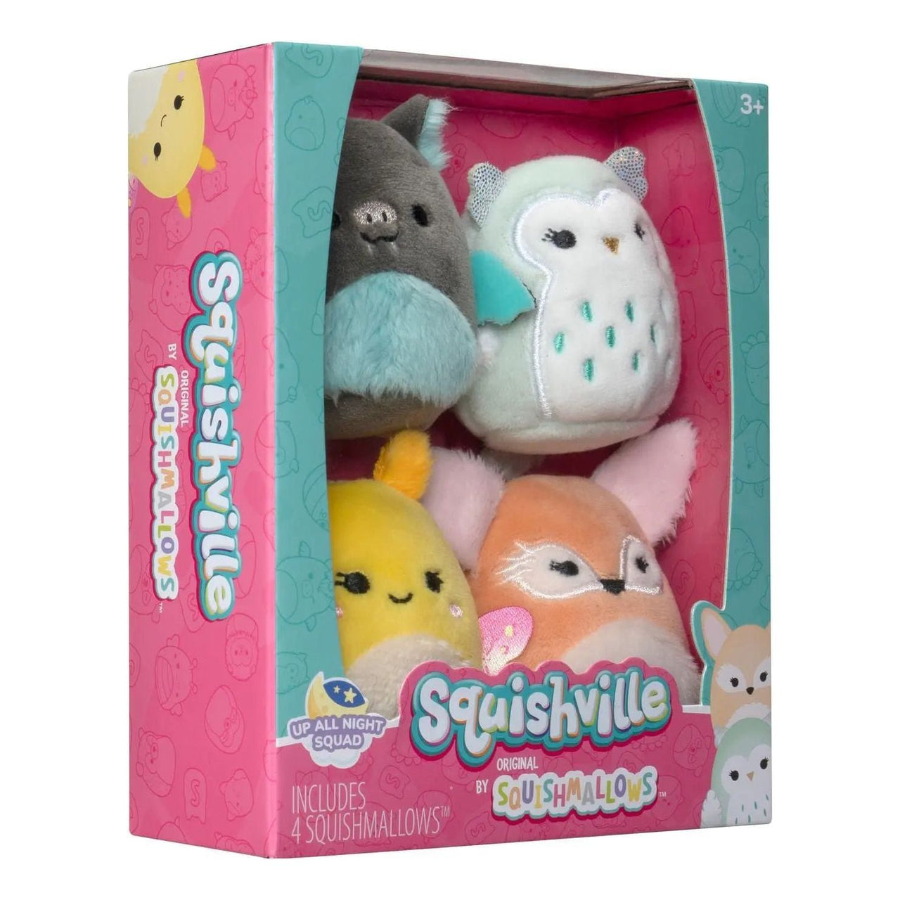 Squishville 2" Up All Night Squad 4 Pack Squishmallows