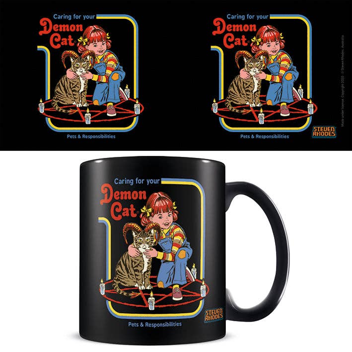 Steven Rhodes (Demon Cat) Black Mug