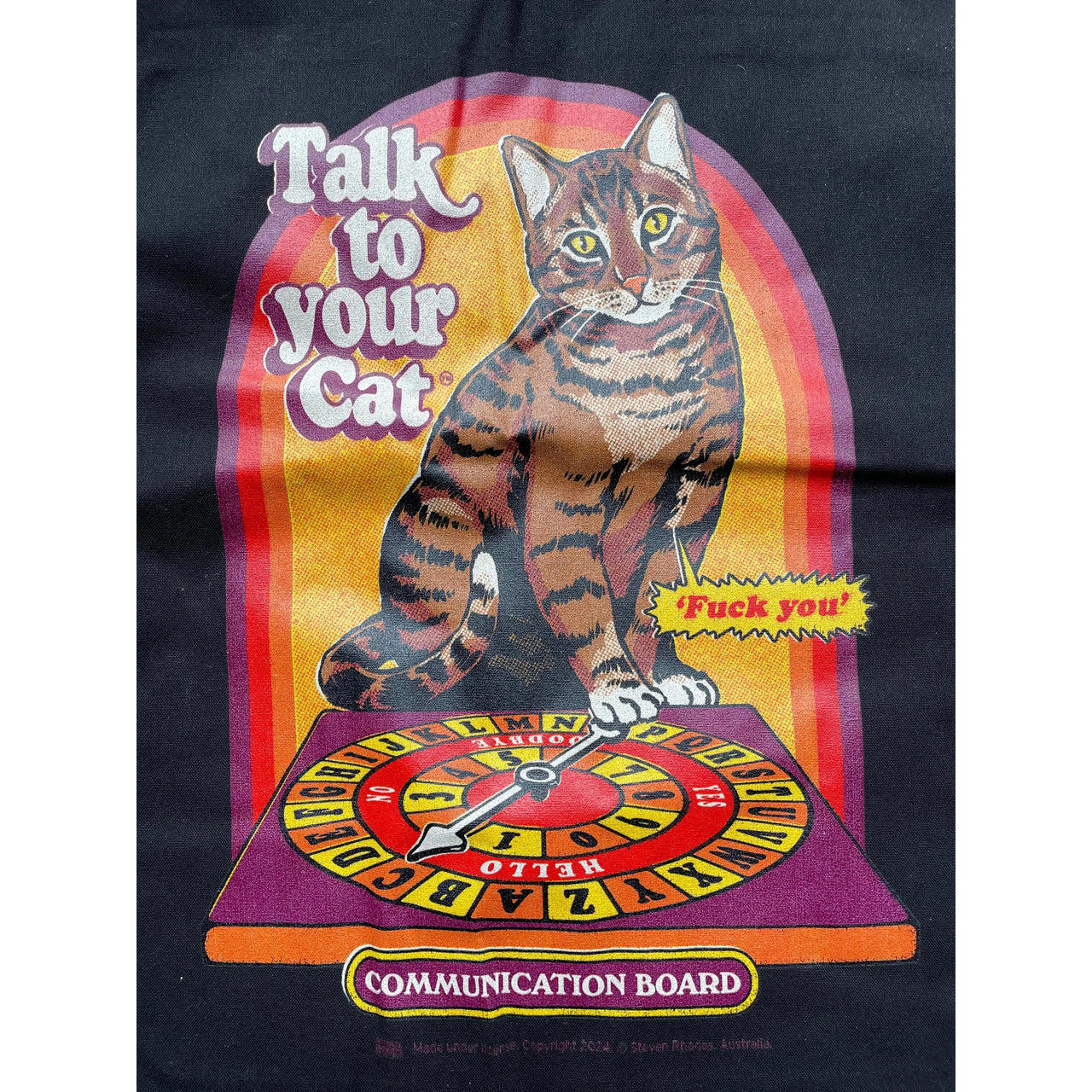 Steven Rhodes (Talk To Your Cat) Black Tote Bag Pyramid International