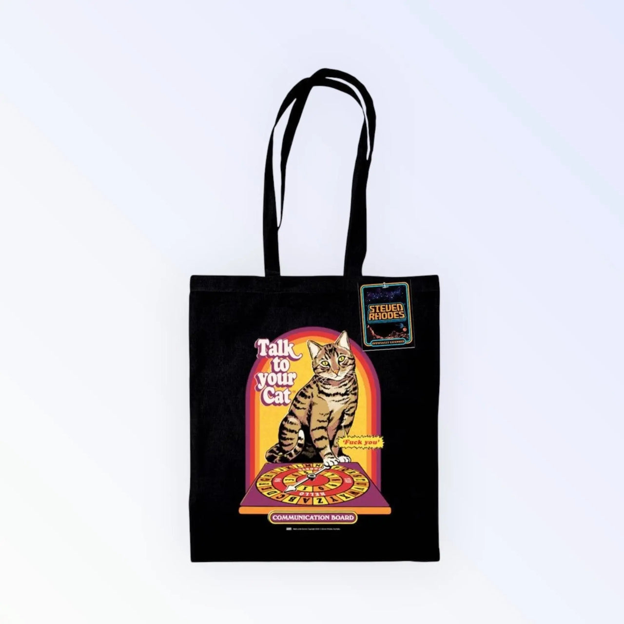 Steven Rhodes (Talk To Your Cat) Black Tote Bag Pyramid International