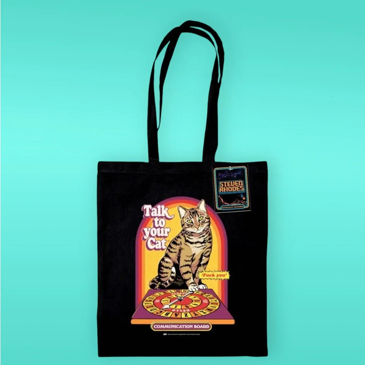 Steven Rhodes (Talk To Your Cat) Black Tote Bag Pyramid International